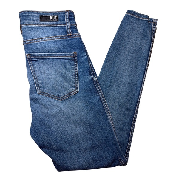 KUT from the Kloth Connie Skinny Jeans Women 00 Blue Excellent High Rise Fab Ab - Picture 7 of 7